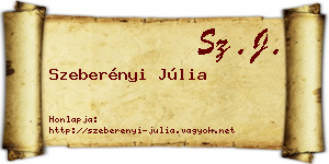 Szeberényi Júlia névjegykártya