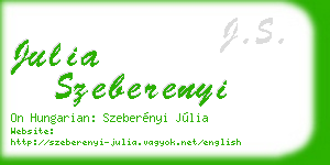 julia szeberenyi business card