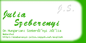 julia szeberenyi business card